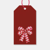 Frohe Weihnachts-Rosengärten rustikal Geschenkanhänger (Rückseite)