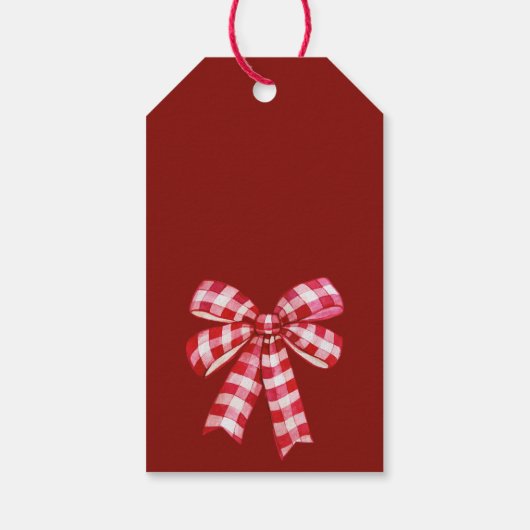 Frohe Weihnachts-Rosengärten rustikal Geschenkanhänger (Rückseite)