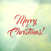 Frohe Weihnachts-Rot-Drehbuch eleganter Text Fensteraufkleber (Blatt 3)