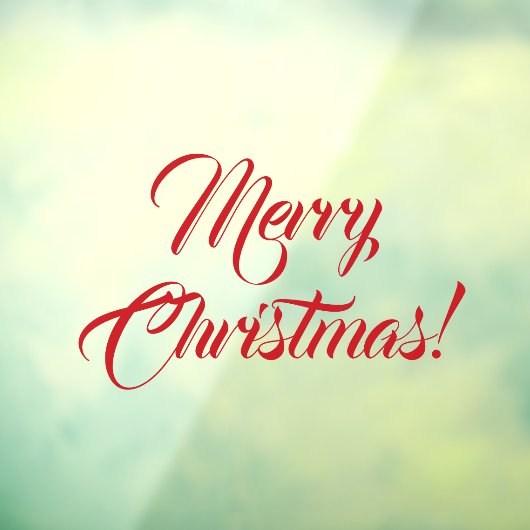 Frohe Weihnachts-Rot-Drehbuch eleganter Text Fensteraufkleber (Blatt 3)