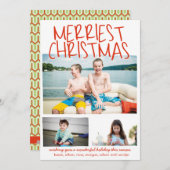 Frohe Weihnachts Rot Feiertagskarte (Vorne/Hinten)