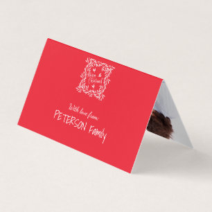 Frohe Weihnachts-Rot-Foliage Ihr Foto-Text im Inne