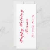 Frohe Weihnachts Rot gemischte Ornamente mit Text (Rückseite)