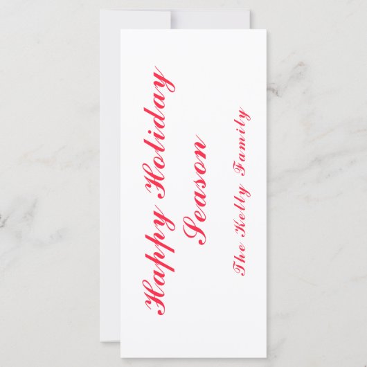 Frohe Weihnachts Rot gemischte Ornamente mit Text (Rückseite)