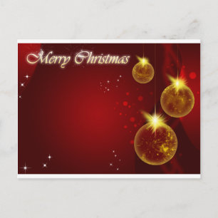 Frohe Weihnachts-Rot Hintergrund Feiertagspostkarte