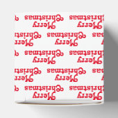 Frohe Weihnachts-Rot-Muster niedlich Urlaub Geschenkschachtel (Oben)