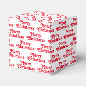 Frohe Weihnachts-Rot-Muster niedlich Urlaub Geschenkschachtel (Rückseite)