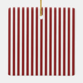 Frohe Weihnachts-Rot-Rahmen Familie Foto Ornament (Rückseite)