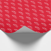 Frohe Weihnachts-Rot-Schriftzeichen-Urlaub Geschenkpapier (Ecke)
