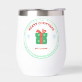 Frohe Weihnachts-Rot-Text-Geschenkboxen auf weiß (Links)