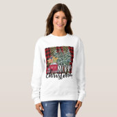 Frohe Weihnachts Rot und Black Buffalo Kariert Sweatshirt (Vorne ganz)