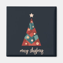 Frohe Weihnachts-Rot-Weihnachtsbaum Magnet