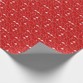 Frohe Weihnachts Rot & Weiß Muster Geschenkpapier (Ecke)