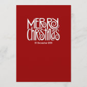 Frohe Weihnachts-Rote Abendmenü Menükarte (Rückseite)