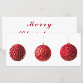 Frohe Weihnachts Rote Balls Dekoration mit Text (Vorne/Hinten)