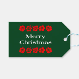 Frohe Weihnachts Rote Blume Farbe Geschenkanhänger