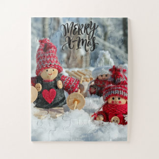 Frohe Weihnachts-Rote Dolls Puzzle