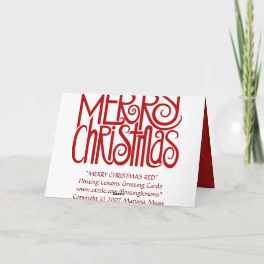 Frohe Weihnachts-Rote Karte (Rückseite)