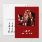 Frohe Weihnachts-rote Postkarte (Vorne/Hinten)