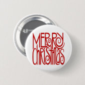 Frohe Weihnachts-Rote Schaltfläche Button (Vorne & Hinten)