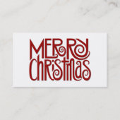 Frohe Weihnachts-rote Visitenkarte (Rückseite)