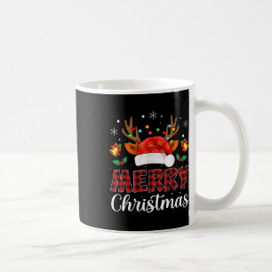 Frohe Weihnachts Rote Weihnachtsmannmütze Reindeer Kaffeetasse