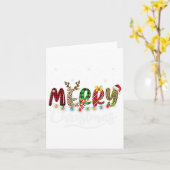 Frohe Weihnachts Rote Weihnachtsmannmütze Reindeer Karte (Gelbe Blume)