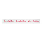Frohe Weihnachts rote Worte Satin Ribbon Satinband (Vorderseite)