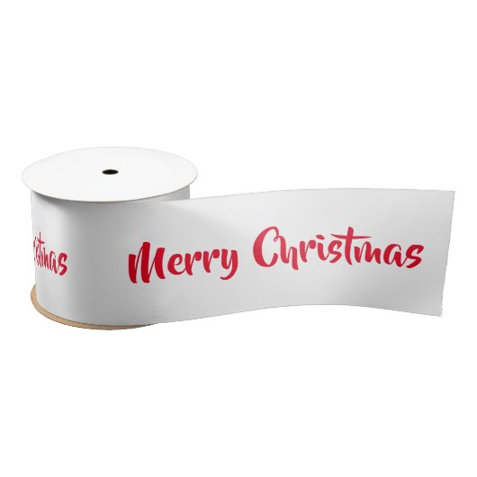 Frohe Weihnachts rote Worte Satin Ribbon Satinband (Spule)