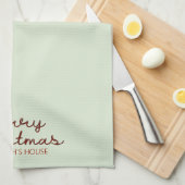 Frohe Weihnachts Roter Bogen Küche Handtücher (Viertel Falte)