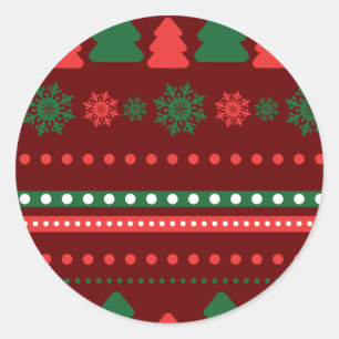 Frohe Weihnachts-Round-Sticker Runder Aufkleber