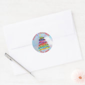 Frohe Weihnachts-Round-Stickers Runder Aufkleber (Umschlag)