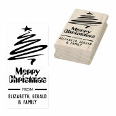 Frohe Weihnachts-Rubber-Briefmarke Gummistempel