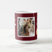 Frohe Weihnachts Ruby Wine Family Foto Kaffeetasse (Mittel)