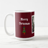 Frohe Weihnachts Ruby Wine Family Foto Kaffeetasse (Links)