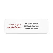 Frohe Weihnachts-Rücksendeadresse (Vorne)