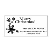 Frohe Weihnachts-Rücksendeadresse Gummistempel (Prägung)