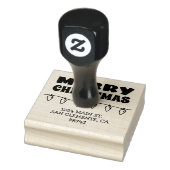 Frohe Weihnachts-Rücksendeadresse Gummistempel (Stempel)