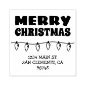 Frohe Weihnachts-Rücksendeadresse Gummistempel (Prägung)