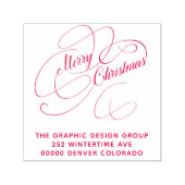 Frohe Weihnachts-Rücksendeadresse Permastempel (Design)