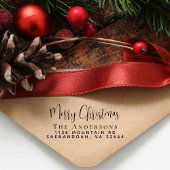 Frohe Weihnachts-Rücksendeadresse Permastempel