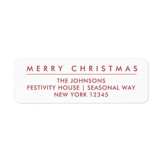 Frohe Weihnachts-Rücksendeadresse | weiß (Vorne)
