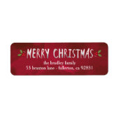 Frohe Weihnachts-Rücksendeadressen-Aufkleber (Vorne)