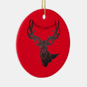 Frohe Weihnachts-Runde Ornament-Deer Keramik Ornam Ornament (Rechts)