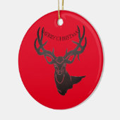 Frohe Weihnachts-Runde Ornament-Deer Keramik Ornam Ornament (Links)