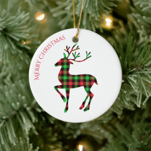 Frohe Weihnachts-Runde Ornament-Deer Keramik Ornament