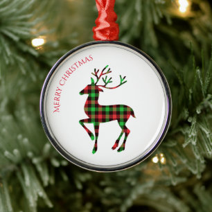 Frohe Weihnachts-Runde Ornament-Deer Ornament Aus Metall