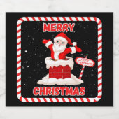 Frohe Weihnachts-Sammlung Schaumweinetikett (Einzelnes Label)