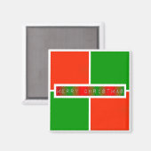 Frohe Weihnachts-Schachbretter Magnet (Vorderseite/Rückseite)