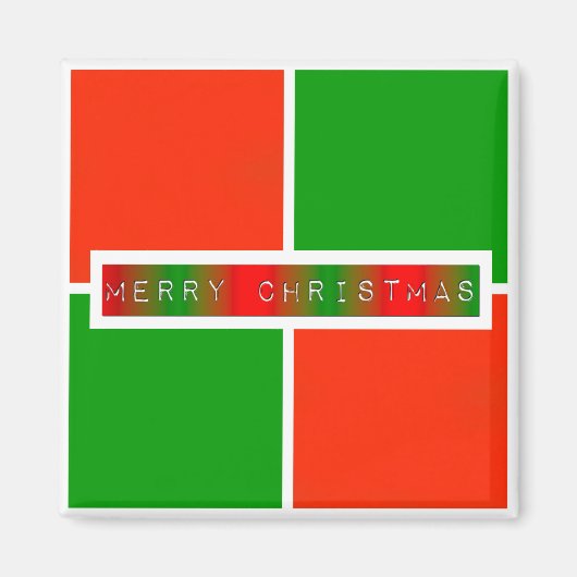 Frohe Weihnachts-Schachbretter Magnet (Vorne)